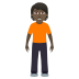 🧍🏿 person standing: dark skin tone display on JoyPixels